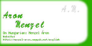aron menzel business card